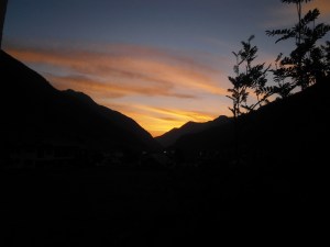 Sonnenaufgang in Galtür