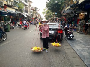 Vietnamesische Ananasverkäuferin